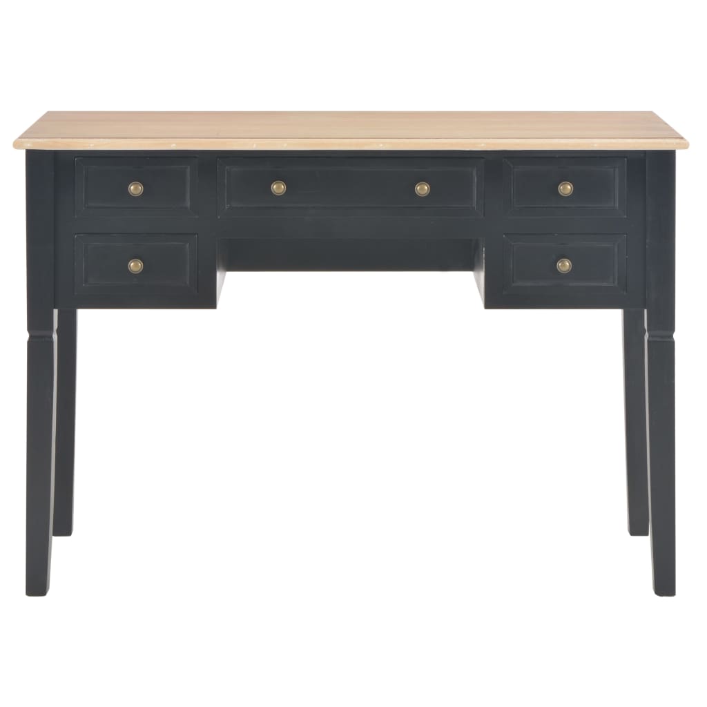 Scrivania Nera 109,5x45x77,5 cm in Legno