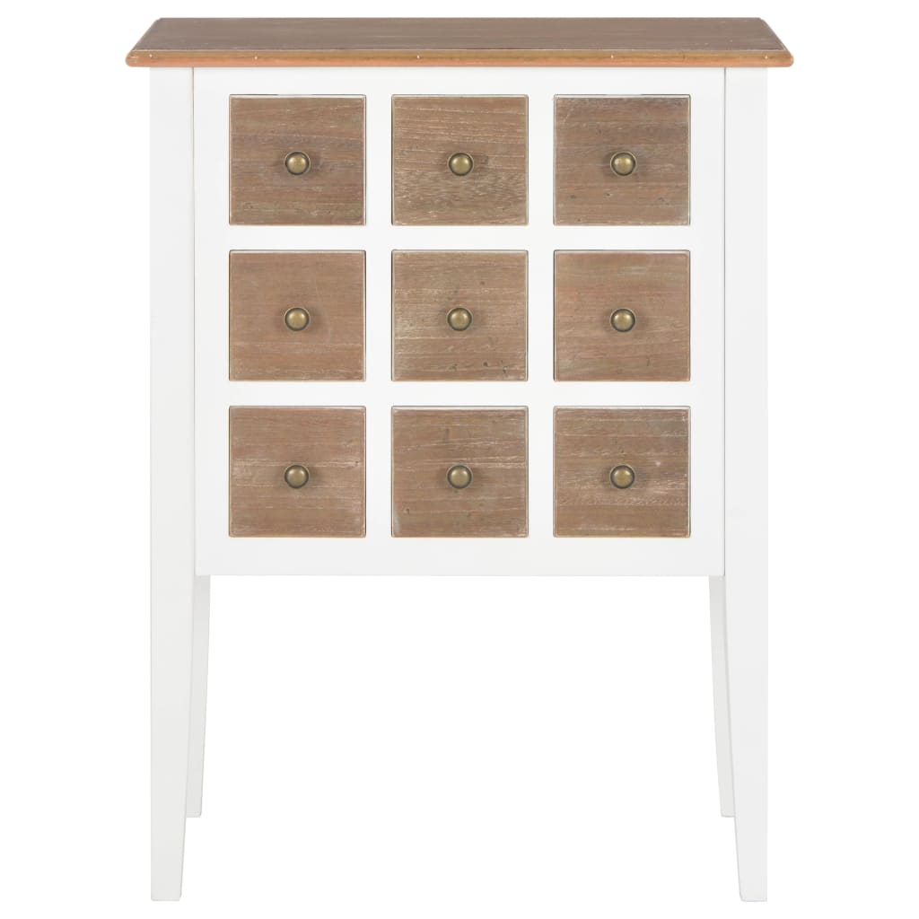 Credenza Bianca 54x30x80 cm in Legno Massello