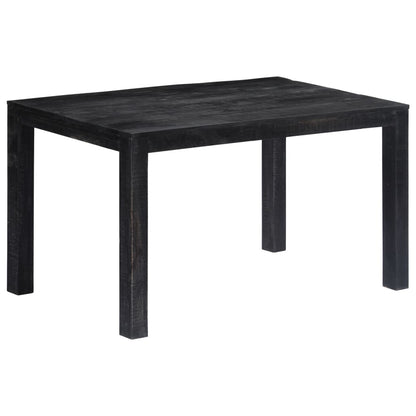 Tavolo da Pranzo Nero 140x80x76 cm in Legno Massello di Mango