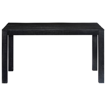 Tavolo da Pranzo Nero 140x80x76 cm in Legno Massello di Mango