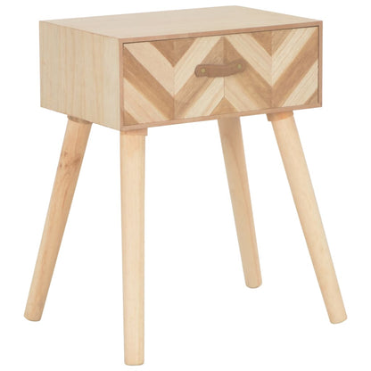 Comodino con Cassetto 44x30x58 cm in Legno Massello