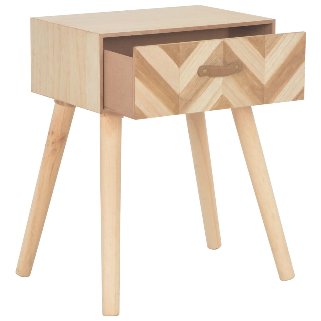 Comodino con Cassetto 44x30x58 cm in Legno Massello