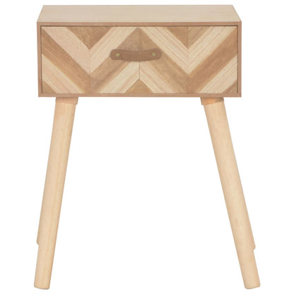 Comodino con Cassetto 44x30x58 cm in Legno Massello