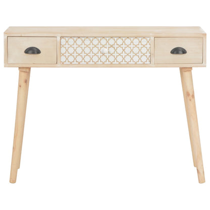 Tavolo Consolle con 3 Cassetti 100x30x73 cm in Massello di Pino