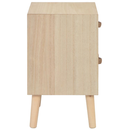 Comodino con 2 Cassetti 40x30x49,5 cm in Massello di Pino