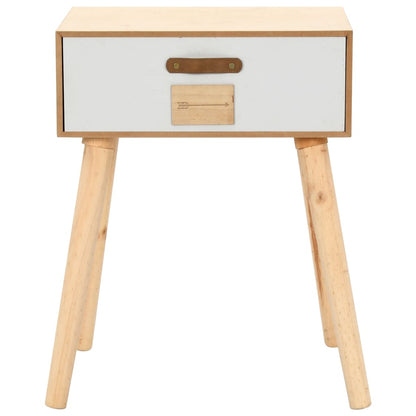 Comodino con Cassetto 44x30x58,5 cm in Pino Massello