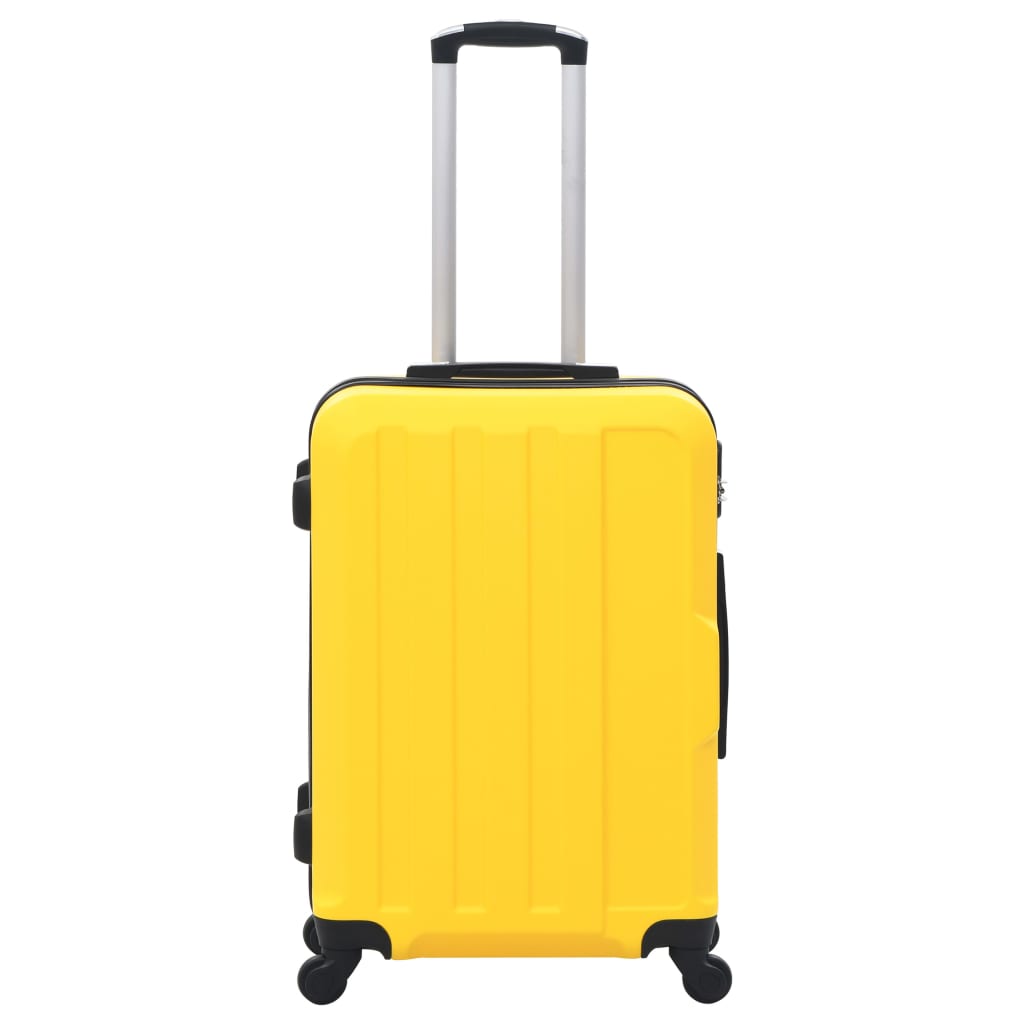 Set Trolley a Custodia Rigida 3 pz Giallo in ABS