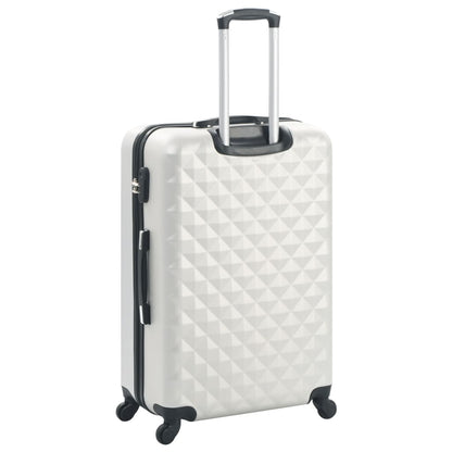 Set Trolley a Custodia Rigida 3 pz Argento Lucido in ABS