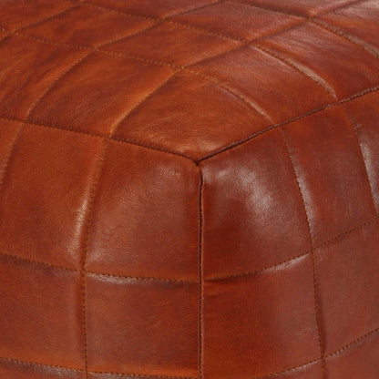Pouf Tanno 40x40x40 cm in Vera Pelle di Capra