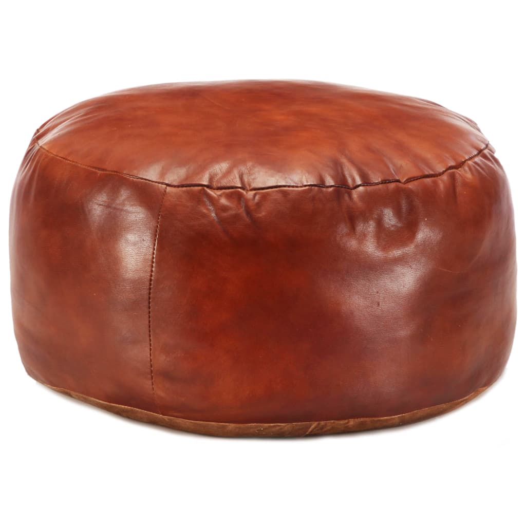 Pouf Tanno 60x30 cm in Vera Pelle di Capra