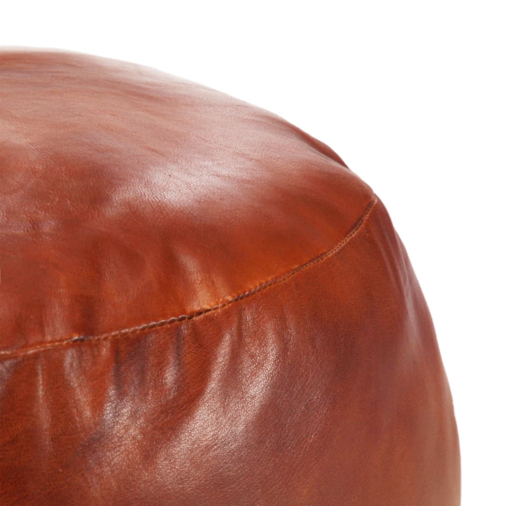 Pouf Tanno 60x30 cm in Vera Pelle di Capra