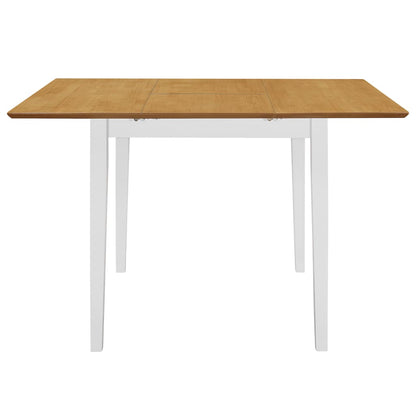 Tavolo da Pranzo Estensibile Bianco (80-120)x80x74 cm in MDF