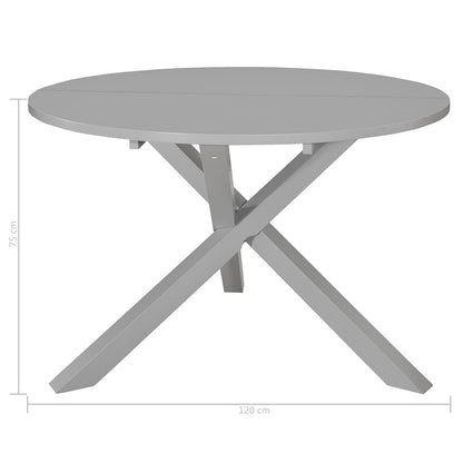 Tavolo da Pranzo Grigio 120x75 cm in MDF