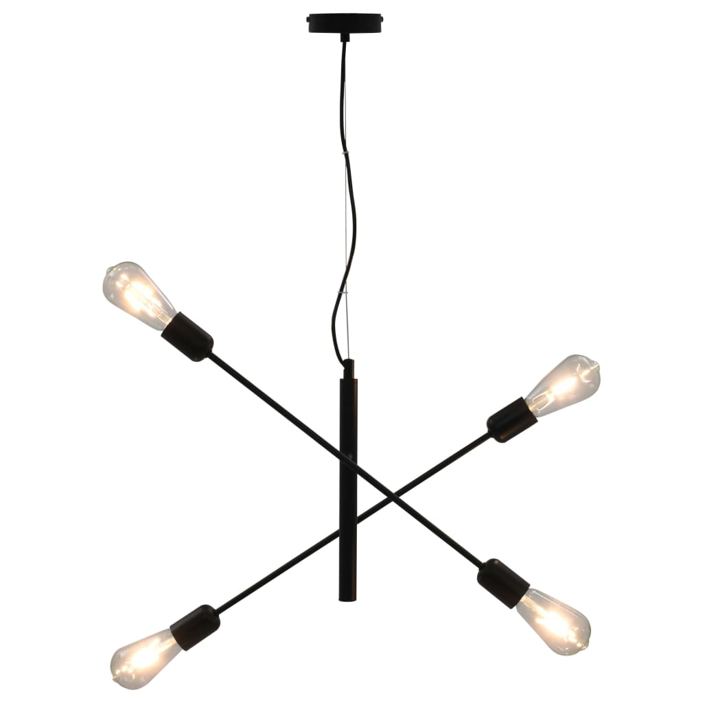 Lampada da Soffitto con Lampadine 2 W Nero E27