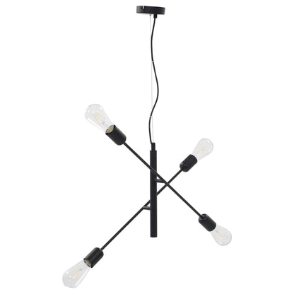 Lampada da Soffitto con Lampadine 2 W Nero E27