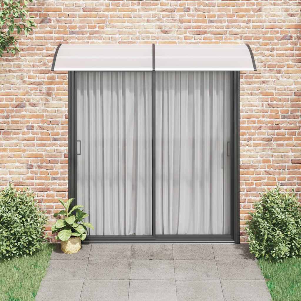 Pensilina per Porta Nera e Trasparente 240x75 cm in PC