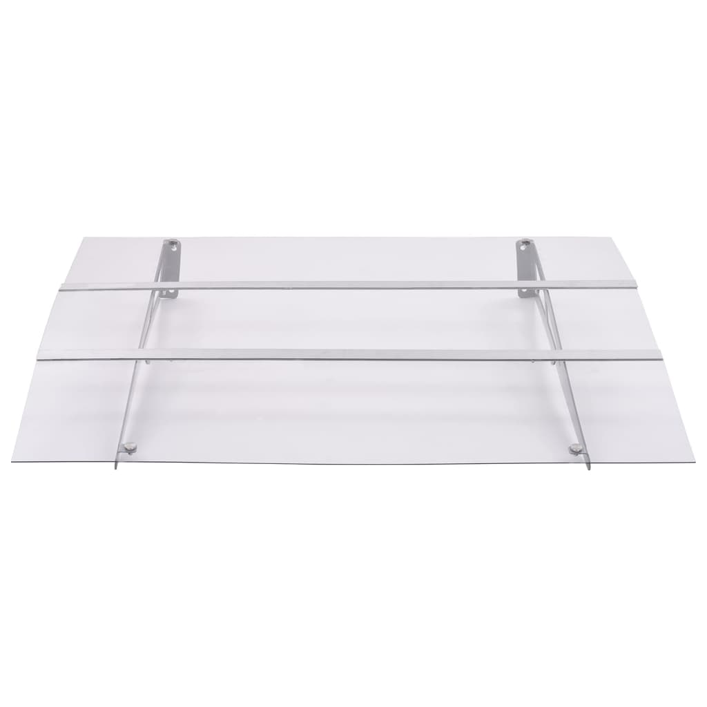 Baldacchino per Porta Argento e Trasparente 150x90 cm PET
