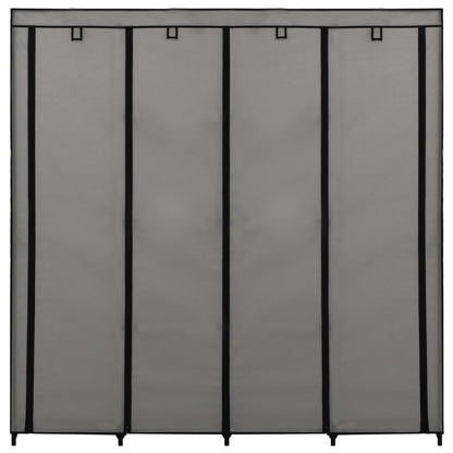 Guardaroba con 4 Scomparti Grigio 175x45x170 cm