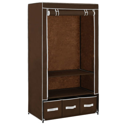 Armadio Marrone 87x49x159 cm in Tessuto