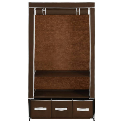 Armadio Marrone 87x49x159 cm in Tessuto