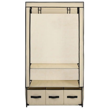 Armadio Crema 87x49x159 cm in Tessuto