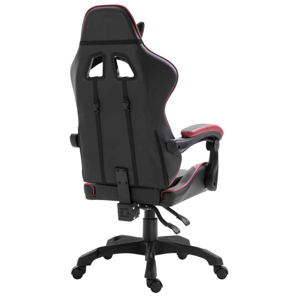 Sedia da Gaming Rosso Vino in Similpelle