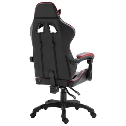 Sedia da Gaming Rosso Vino in Similpelle