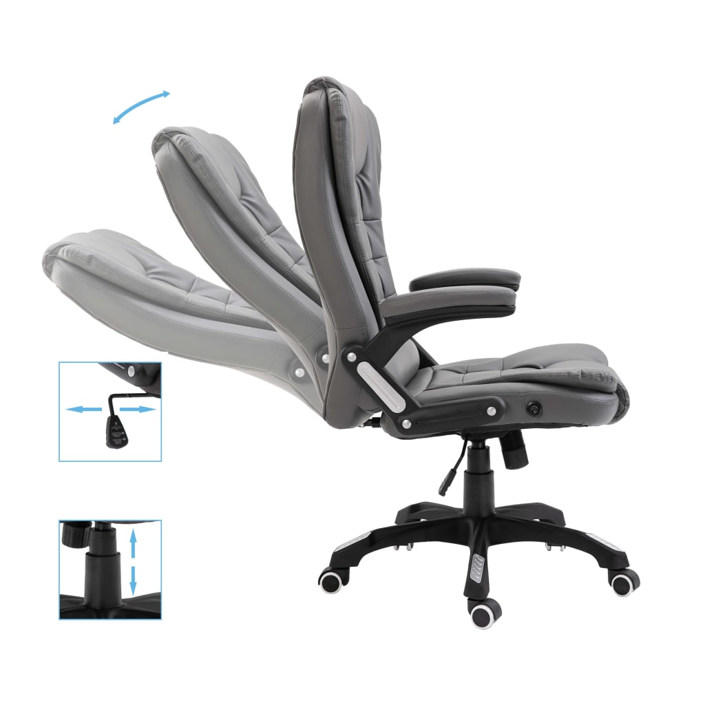 Sedia da Ufficio Antracite in Similpelle