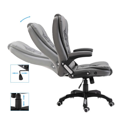 Sedia da Ufficio Antracite in Similpelle