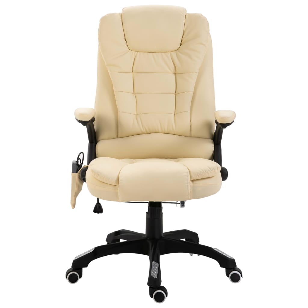 Sedia da Ufficio Massaggiante Crema in Similpelle