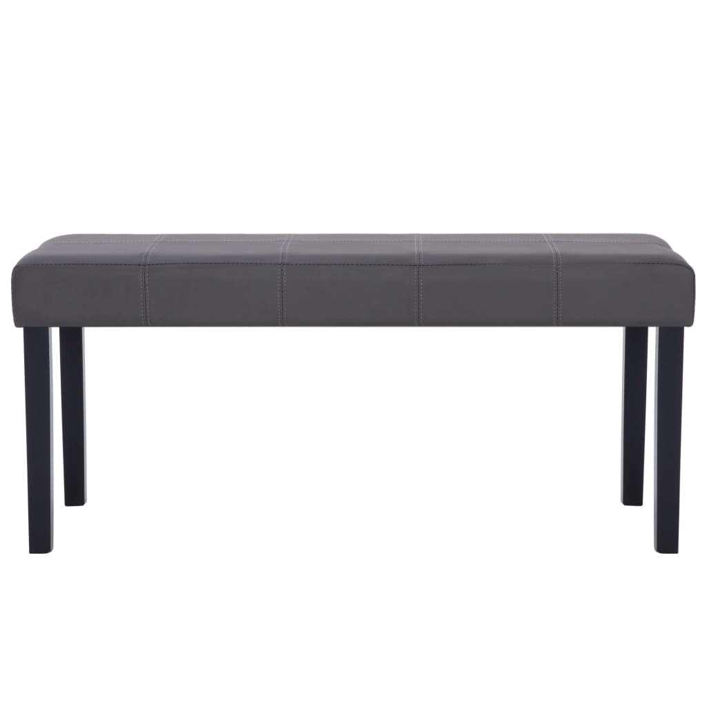 Panca 106 cm Grigia in Similpelle