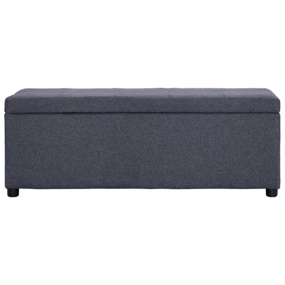 Panca con Vano Portaoggetti 116 cm Grigio Scuro in Poliestere