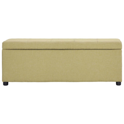 Panca con Vano Portaoggetti 116 cm Verde in Poliestere
