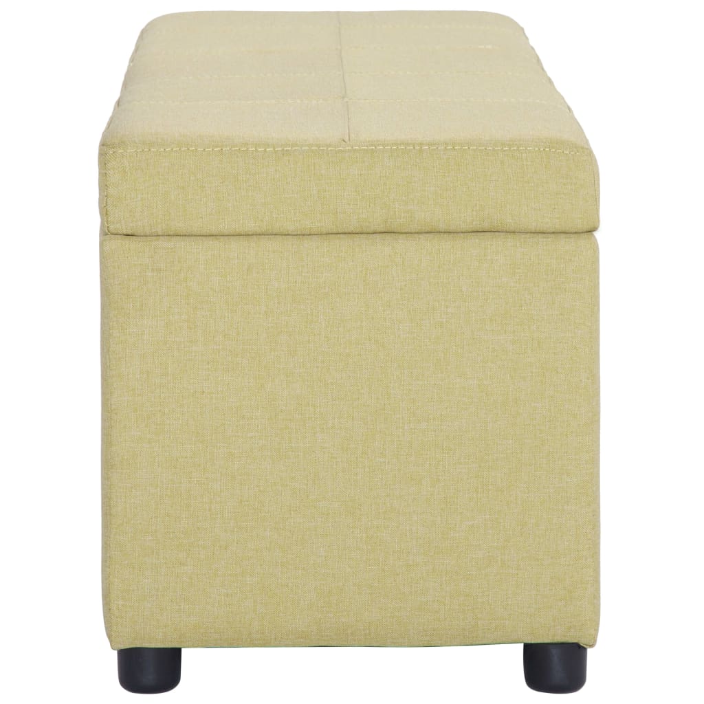 Panca con Vano Portaoggetti 116 cm Verde in Poliestere