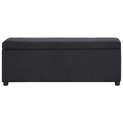 Panca con Vano Portaoggetti 116 cm Nera in Poliestere