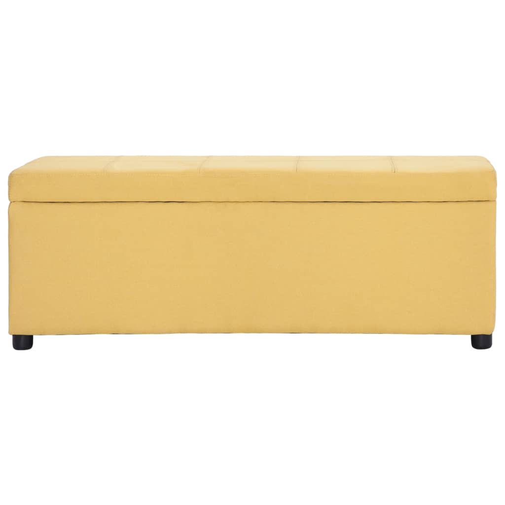 Panca con Vano Portaoggetti 116 cm Gialla in Poliestere