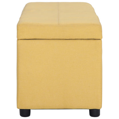 Panca con Vano Portaoggetti 116 cm Gialla in Poliestere