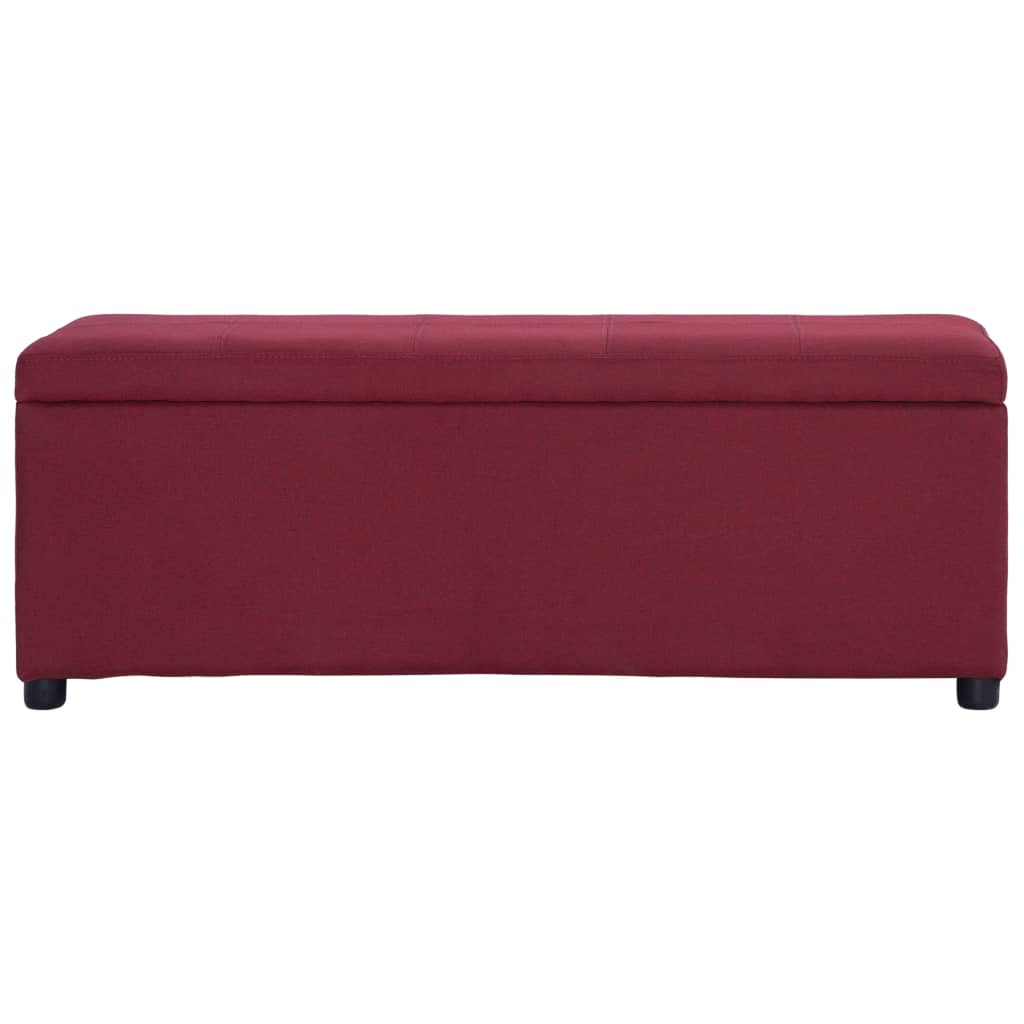 Panca con Vano Portaoggetti 116 cm Rosso Vino in Poliestere