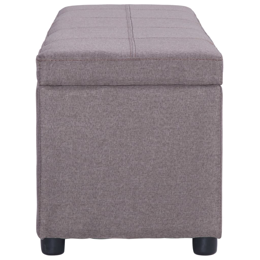 Panca con Vano Portaoggetti 116 cm Grigio Talpa in Poliestere