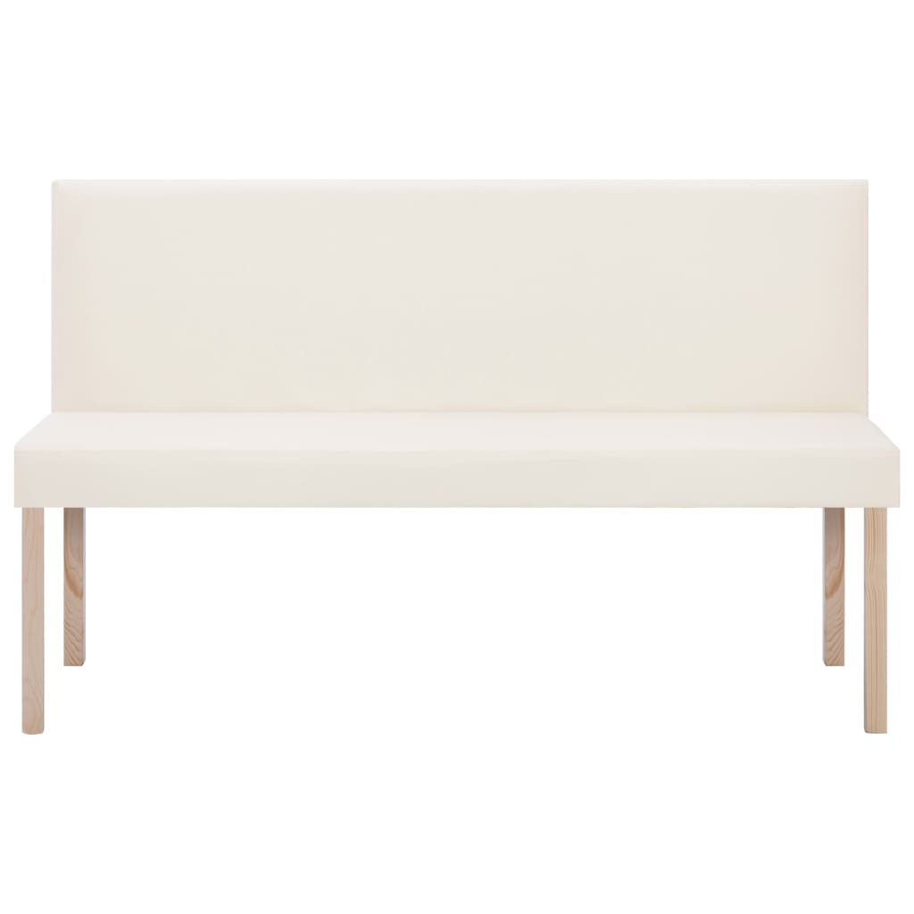 Panca 139,5 cm Crema in Similpelle