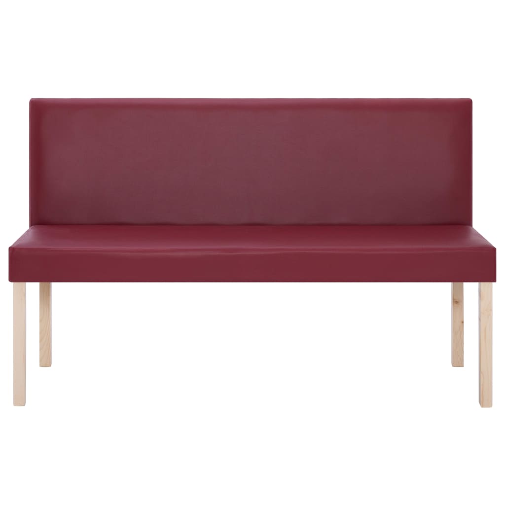 Panca 139,5 cm Rosso Vino in Similpelle