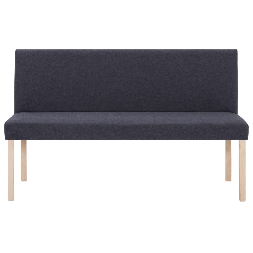Panca 139,5 cm Grigio Scuro in Poliestere