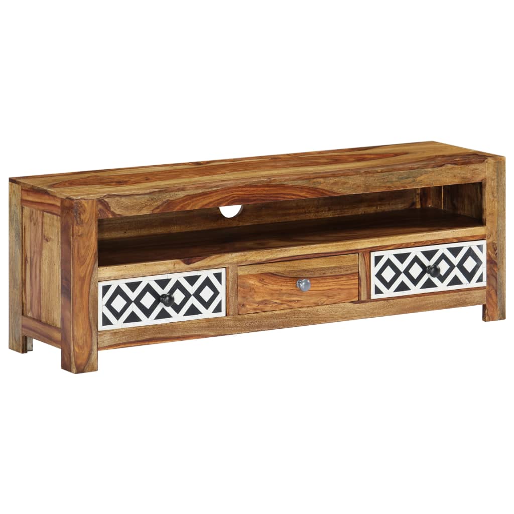 Mobile Porta TV 120x30x40 cm in Legno Massello di Acacia