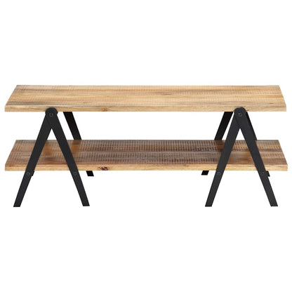 Tavolino da Salotto 115x60x40 cm in Legno Massello di Mango