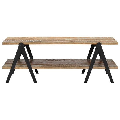Tavolino da Salotto 115x60x40 cm in Legno Massello di Recupero