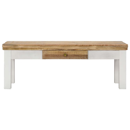 Tavolino da Salotto 110x50x40 cm in Legno Massello di Mango