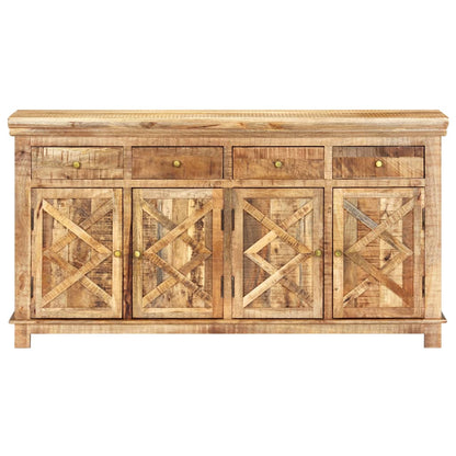 Credenza con 4 Cassetti 160x40x85 cm Legno Massello di Mango