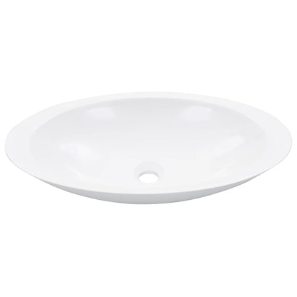 Lavandino 59,3x35,1x10,7 cm Blocco in Marmo/Minerale Bianco