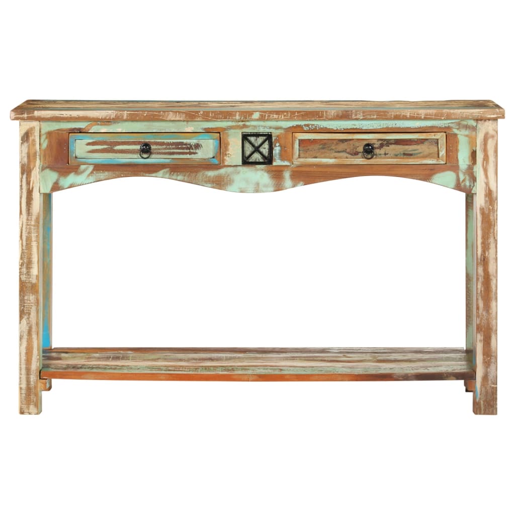 Tavolo Consolle 120x40x75 cm in Legno Massello di Recupero