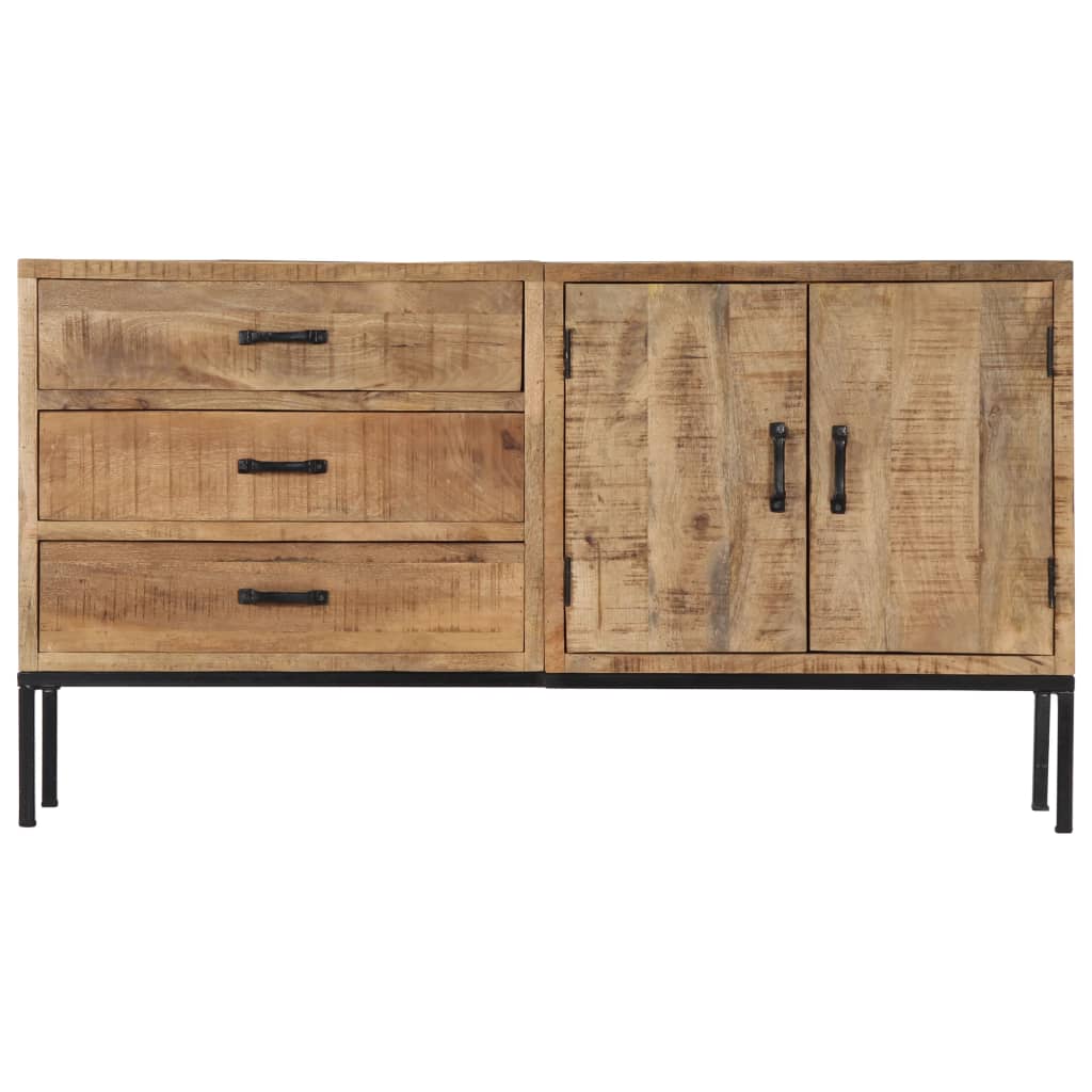 Credenza 140x35x75 cm in Legno Massello di Mango